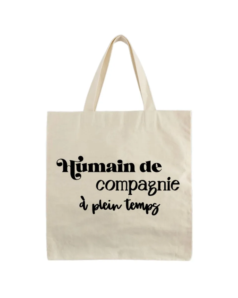 Tote bag - Humain.e de compagnie à plein temps - Accessoire et cadeau pour propriétaire de chien passionné - Vue 6