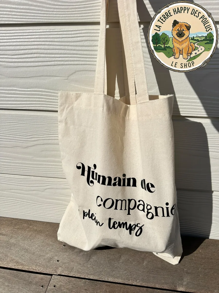 Tote bag - Humain.e de compagnie à plein temps - Accessoire et cadeau pour propriétaire de chien passionné - Vue 7