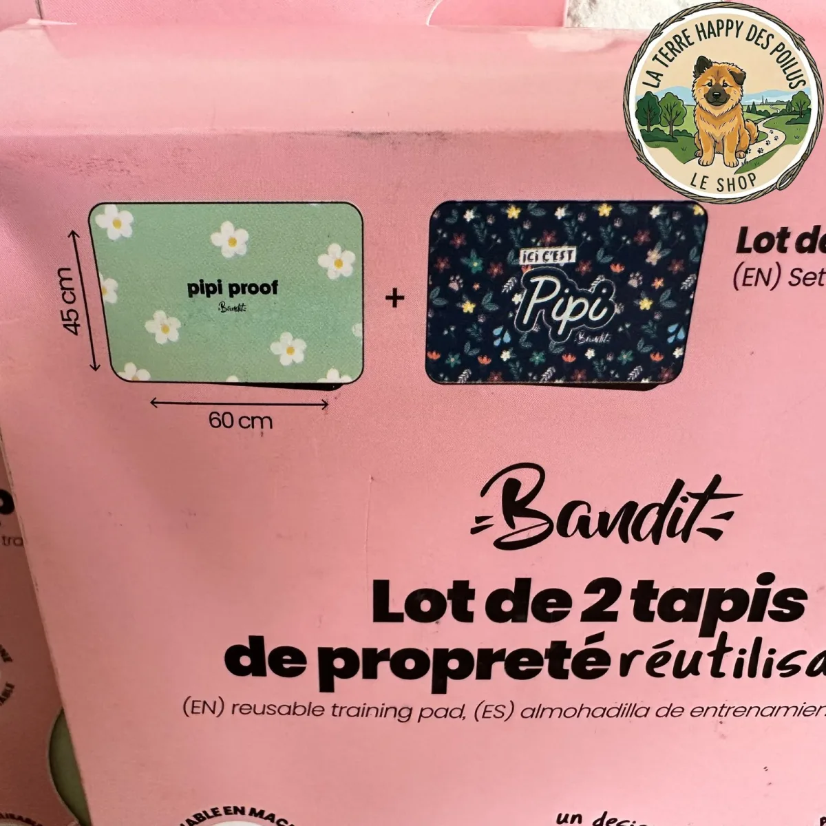 2 Tapis de propreté lavables - Bandit - Soin naturel et hygiène douce pour animaux - Vue 4