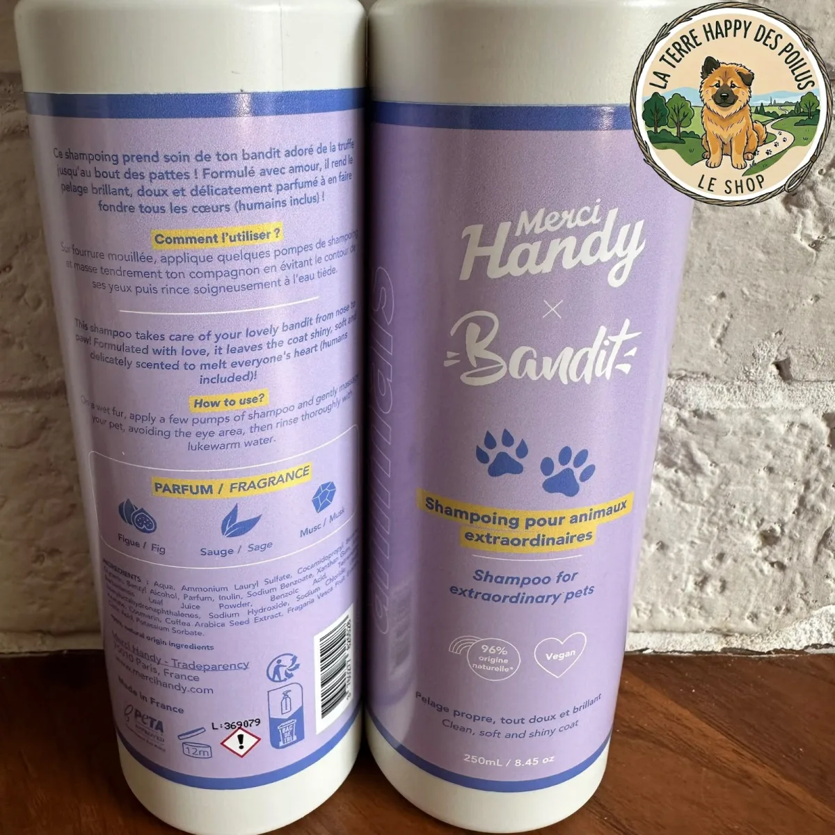 🇫🇷 Shampoing pour animaux extraordinaires Bandit x Merci Handy - Soin naturel et hygiène douce pour animaux - Vue 2