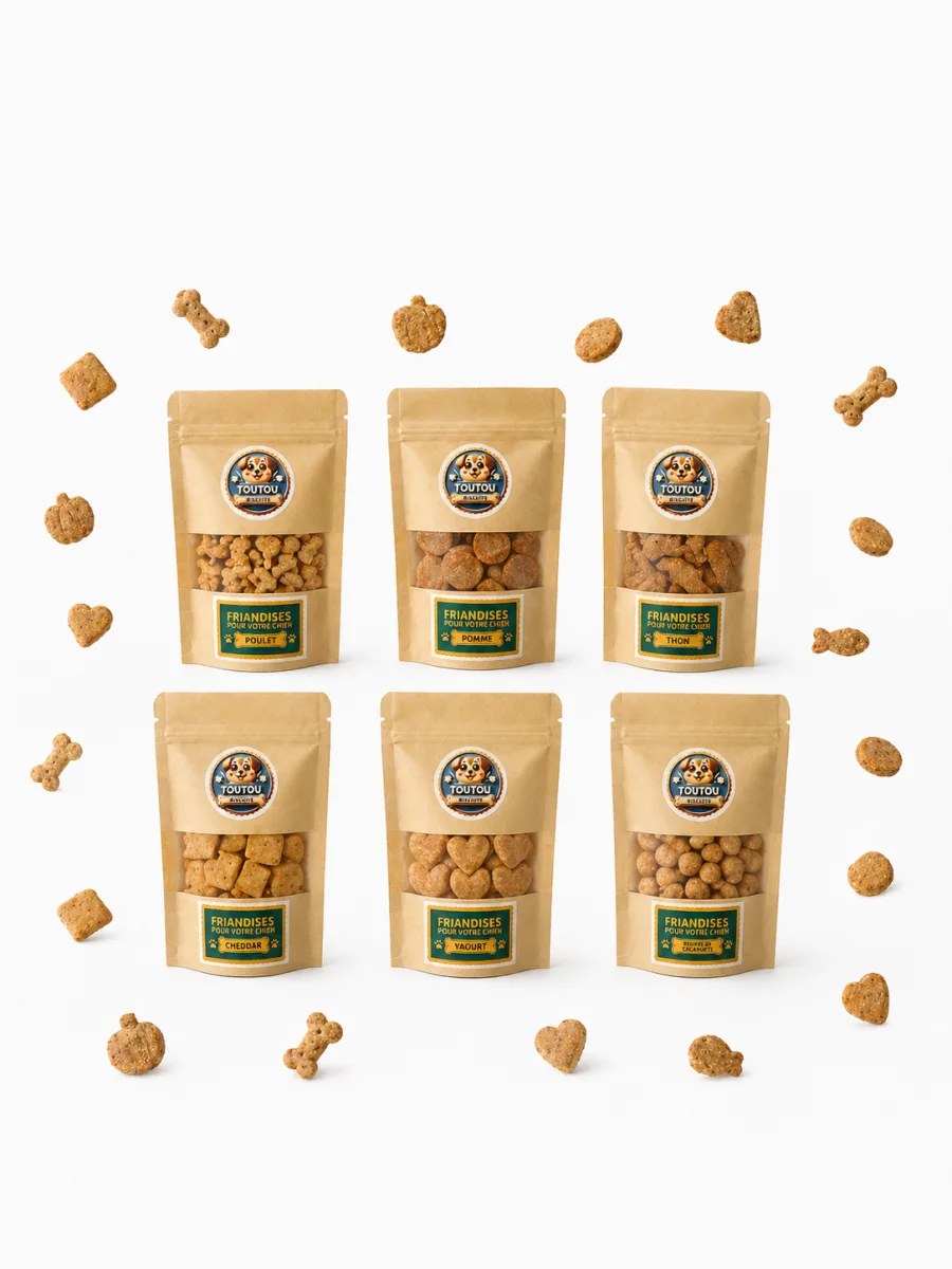 Pack découverte 6 x 20g - Box et pack de mastication 100% naturelle pour chien