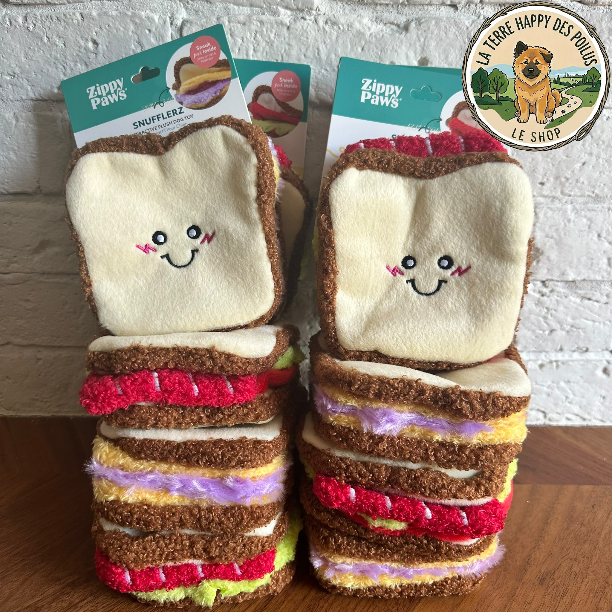 Zippy Paw - Jouet pour chien - Sandwich BLT