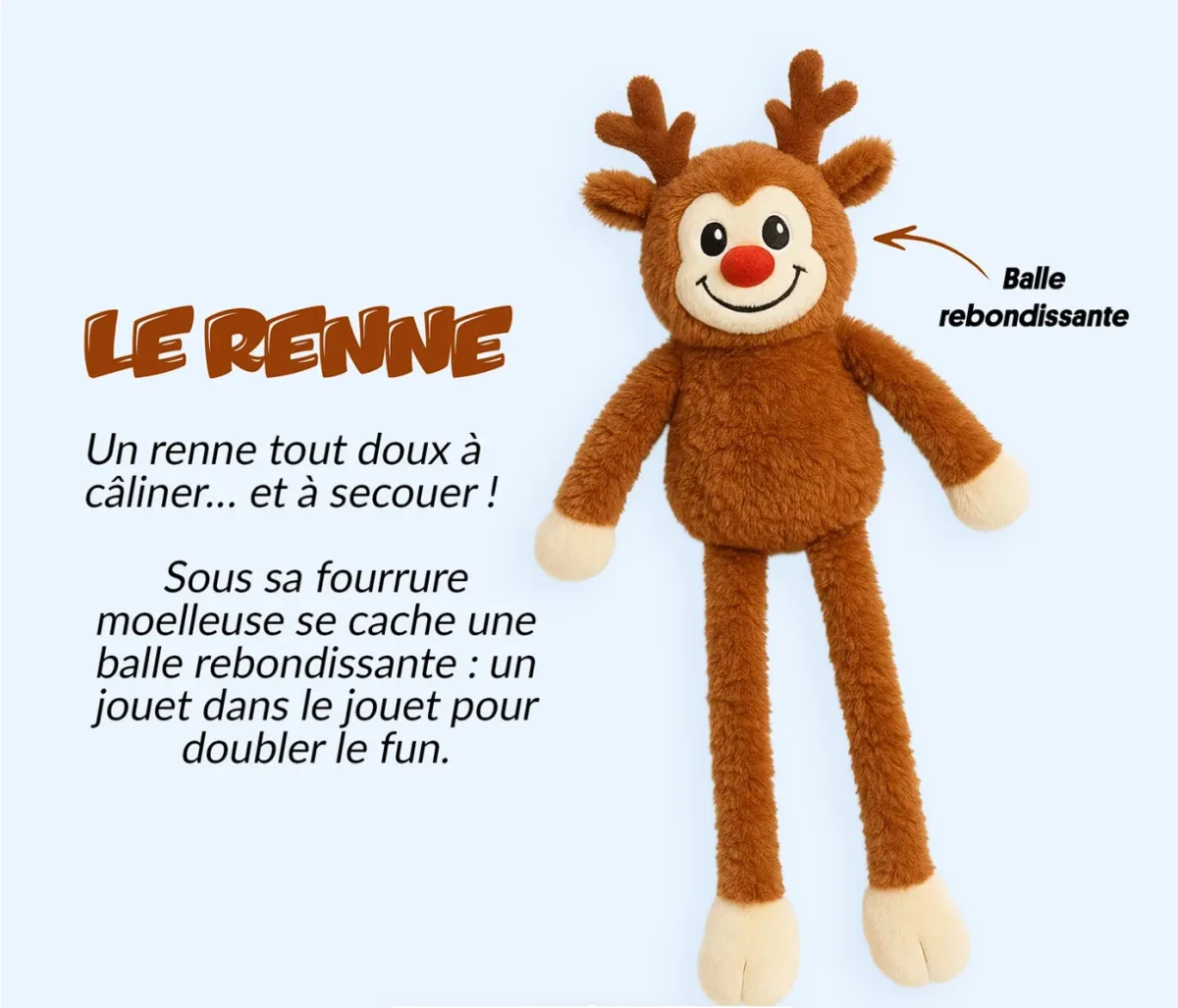Renne - Bandit - Jeu d'occupation et enrichissement mental pour chien - Vue 2
