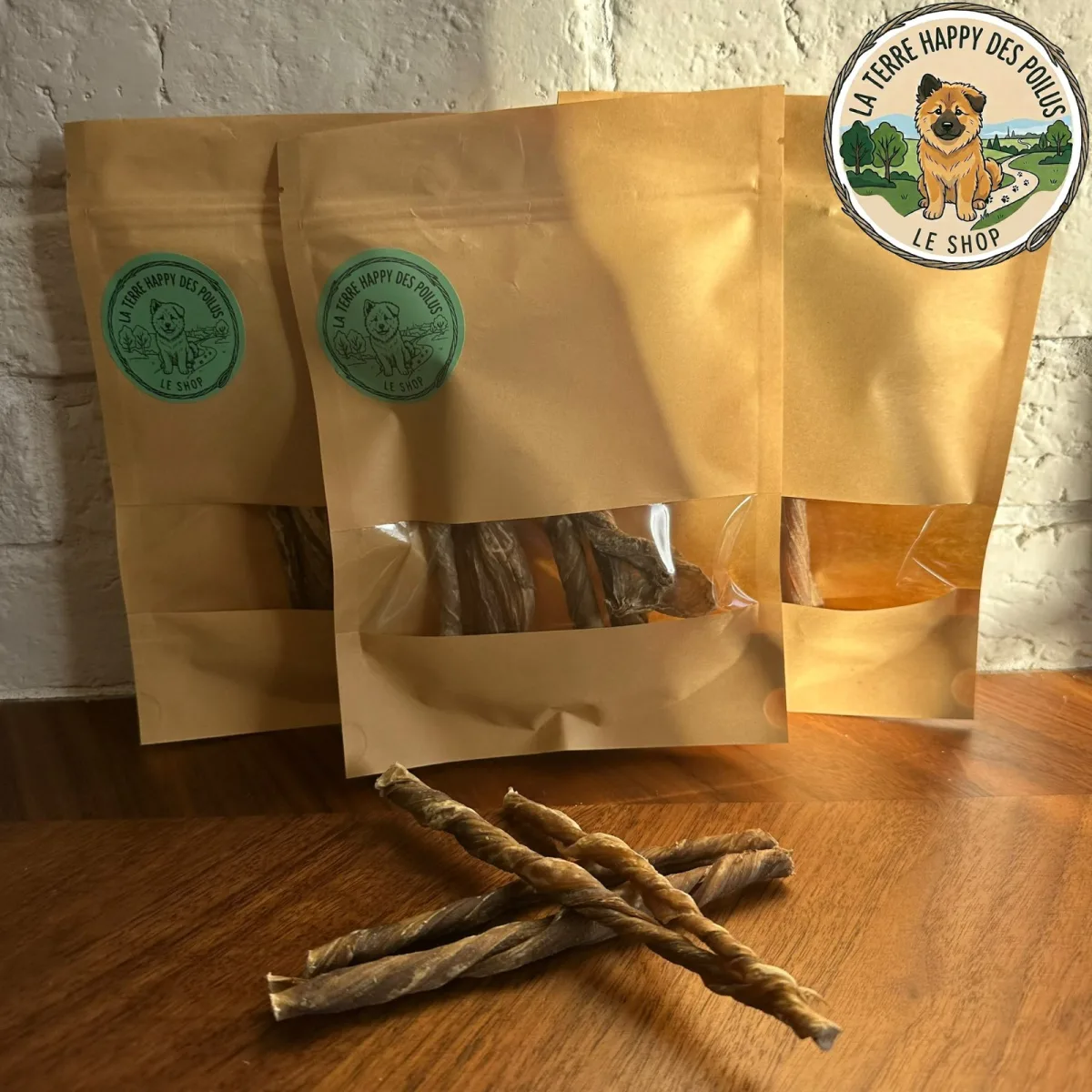 Vessie de Veau tordue - Mastication 100% naturelle et saine pour chien