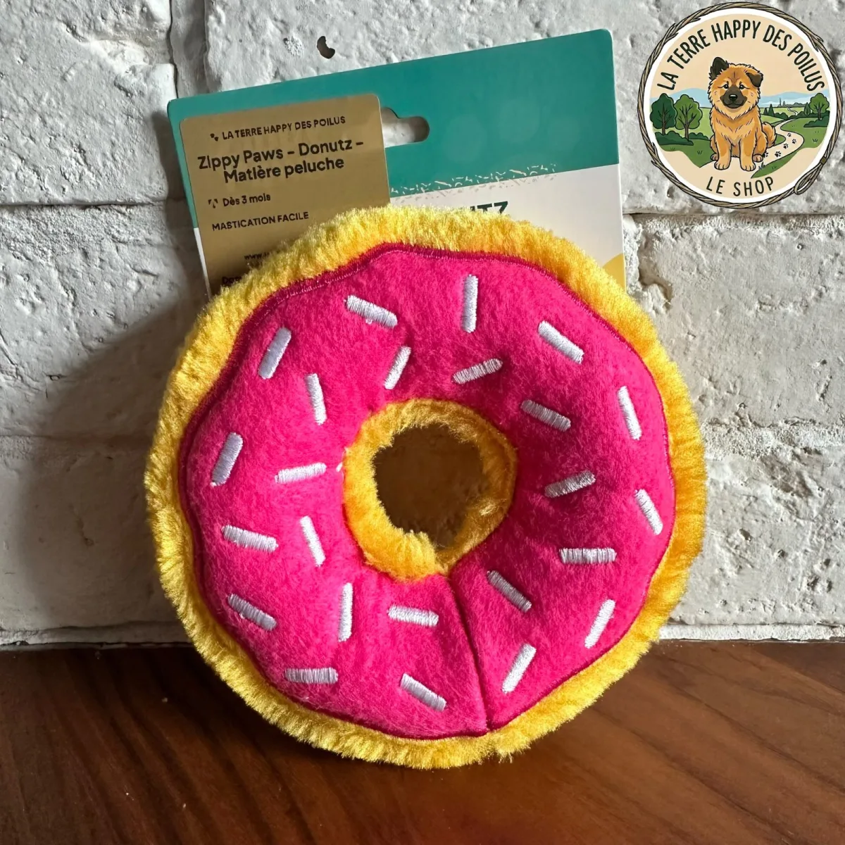 Zippy Paws - Donutz - Matière peluche - Jeu d'occupation et enrichissement mental pour chien
